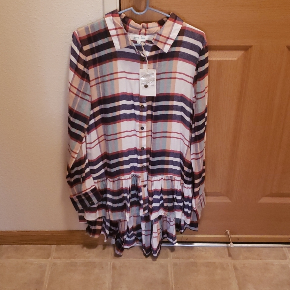 Ruffle buffalo plaid
